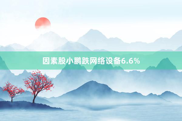 因素股小鹏跌网络设备6.6%